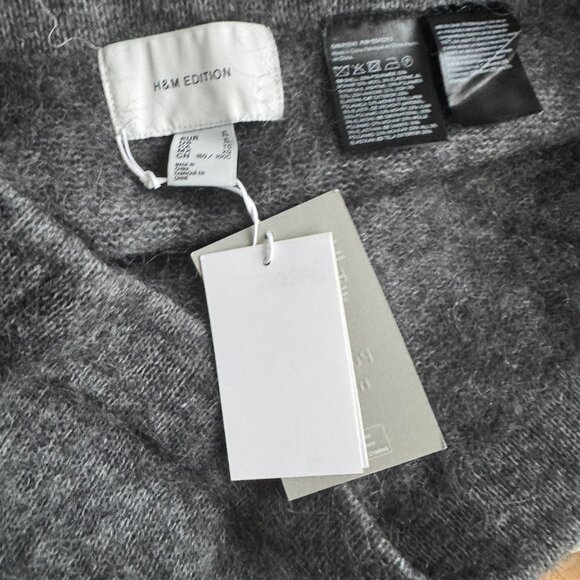 H&M EditionMerino Wool Gray Beaded Midi Skirt XL - Picture 4 of 6